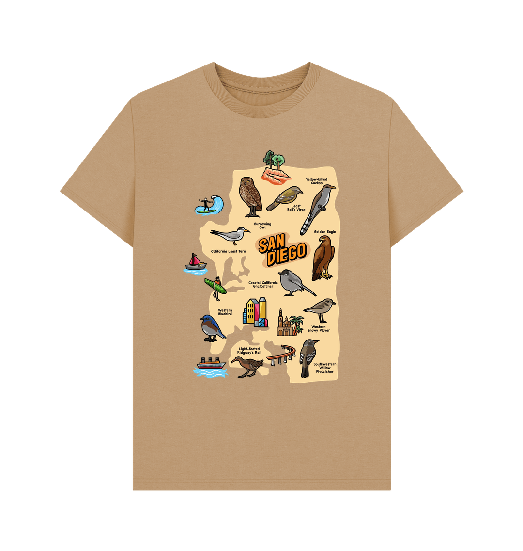 Sand San Diego Birds - Organic Cotton Men's Regular T-shirt