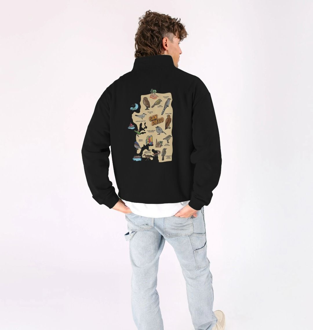 SoCal Wings - Organic Cotton Quarter-zip Unisex Sweatshirt
