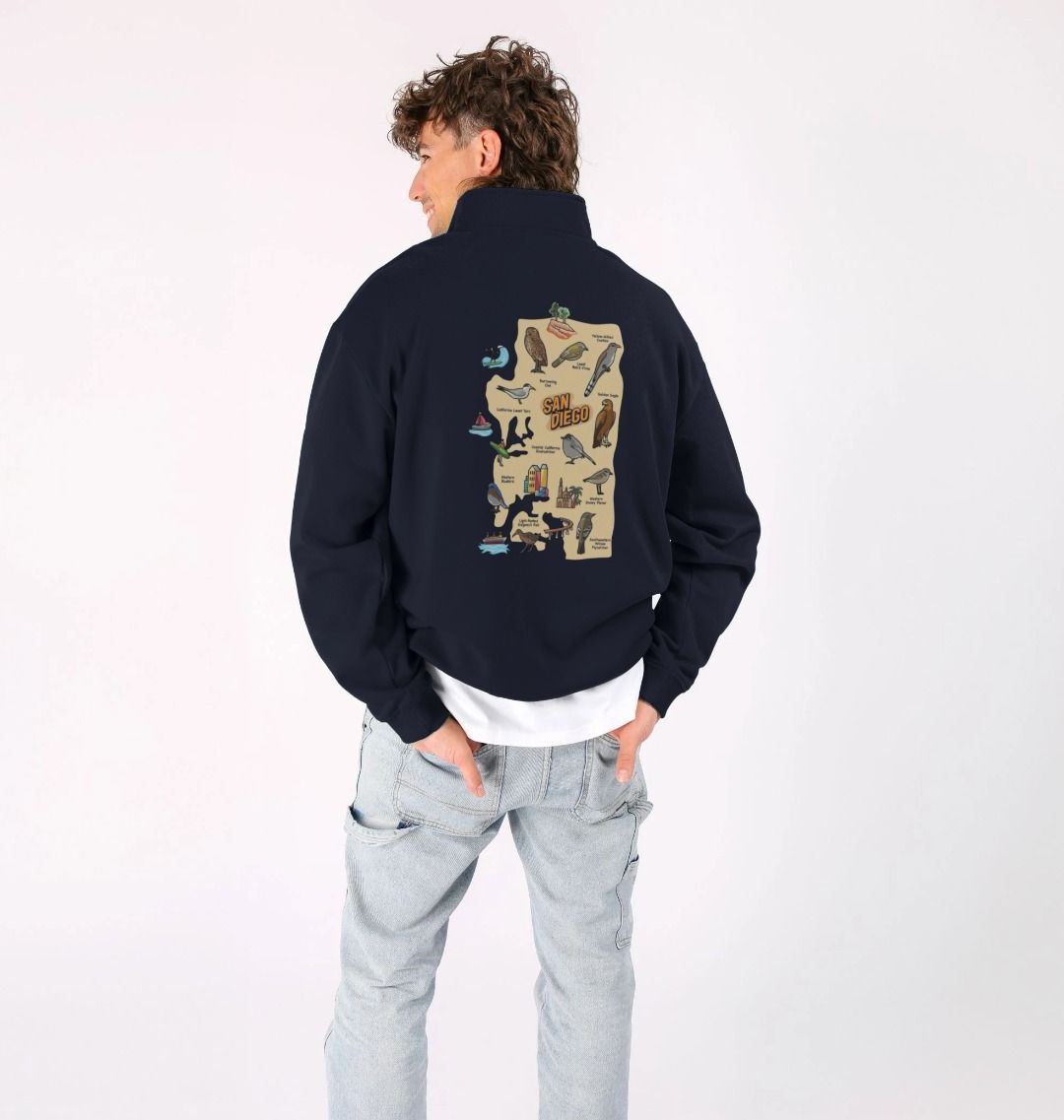 SoCal Wings - Organic Cotton Quarter-zip Unisex Sweatshirt