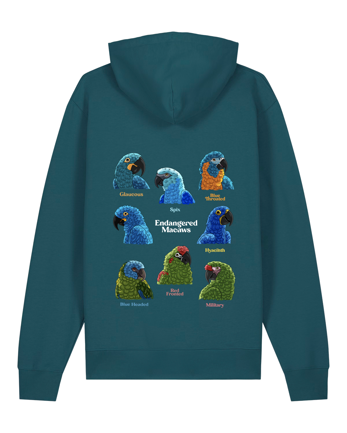 Endangered Macaws — Organic Cotton Blend Hoodie