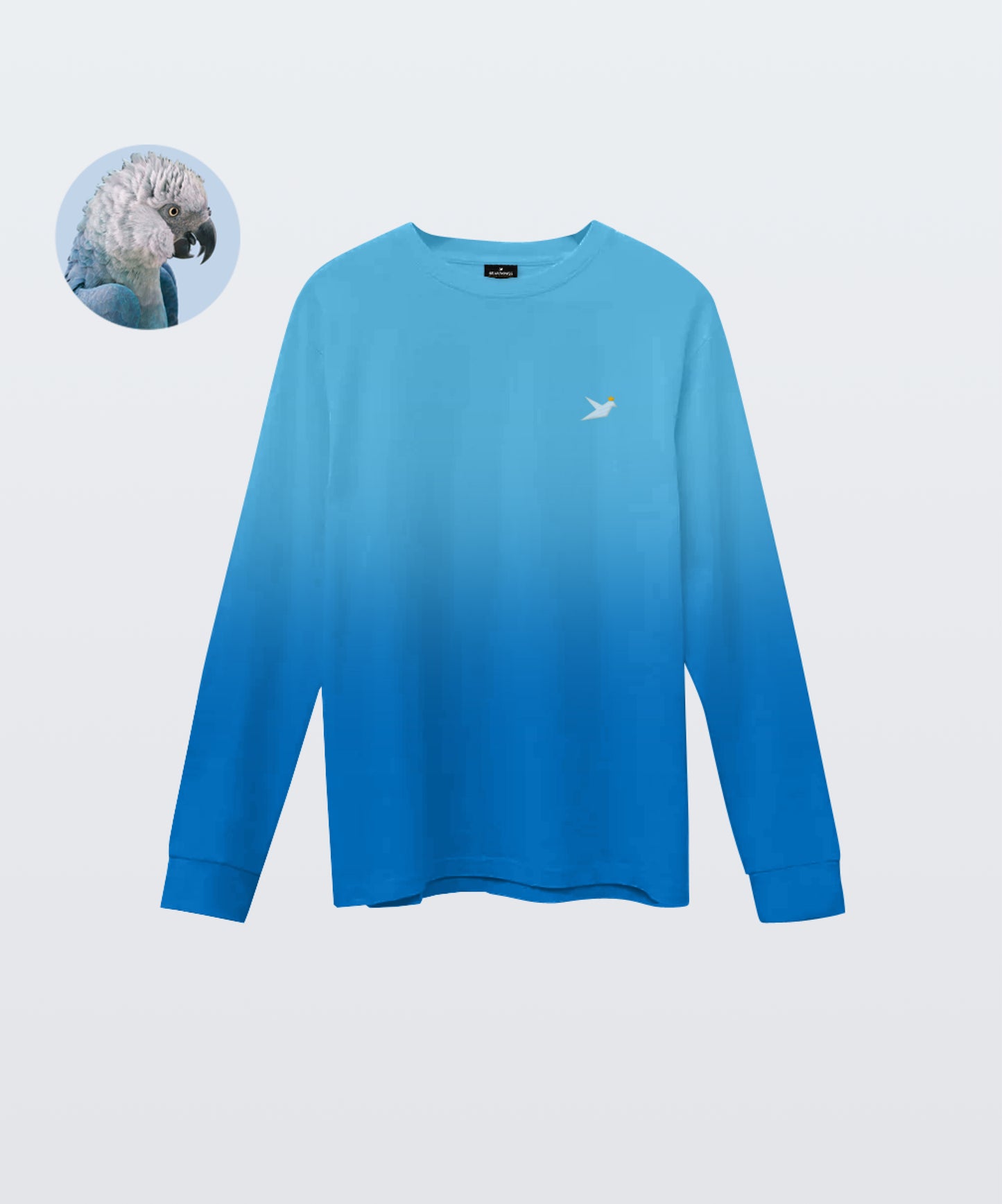 Spix Macaw - Supima Cotton Long-Sleeve Unisex Shirt - Beakwings