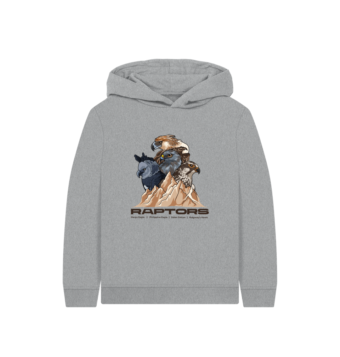 Athletic Grey Printed Kids Hoodie
