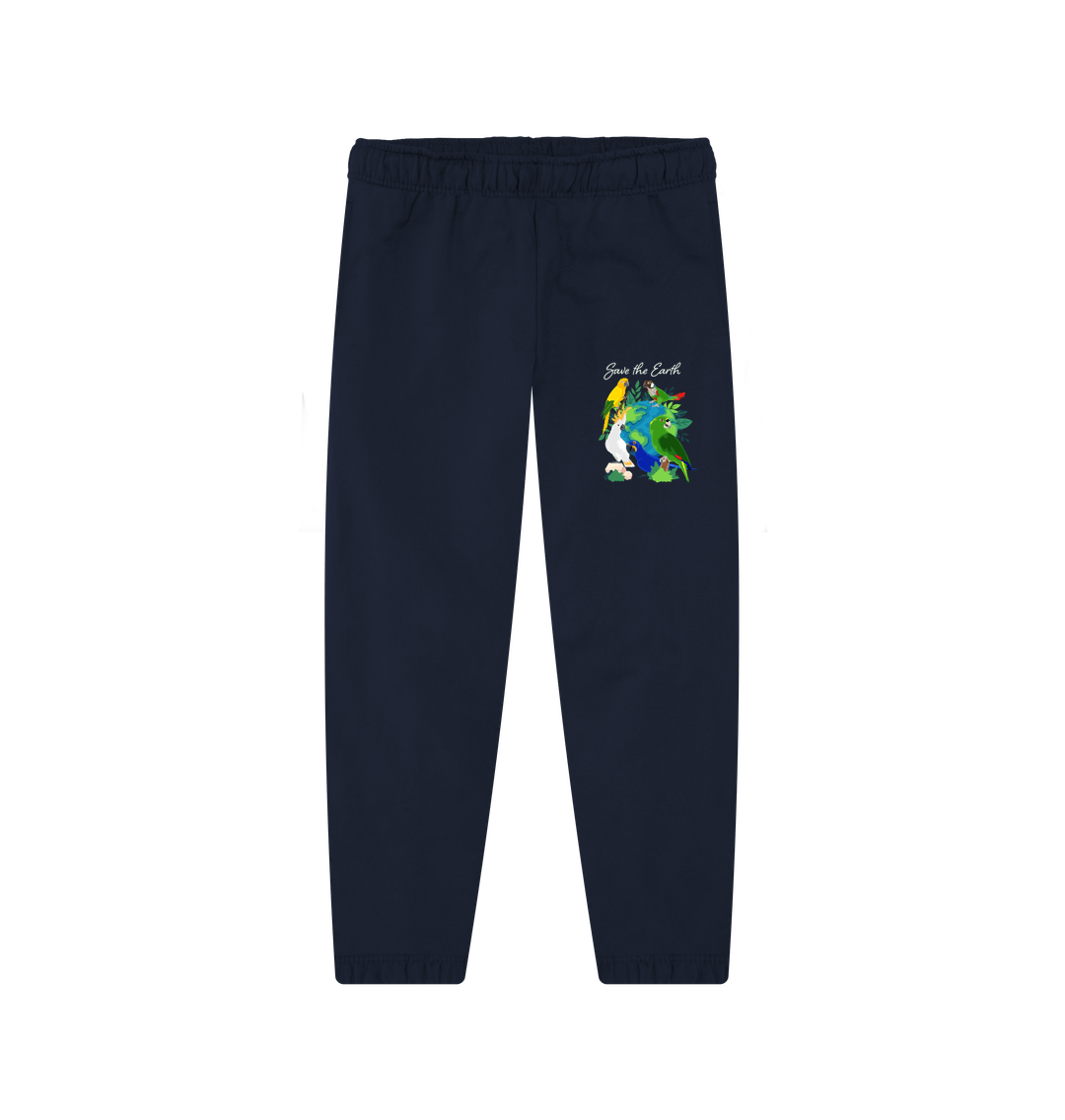 Navy Printed Womens Joggers
