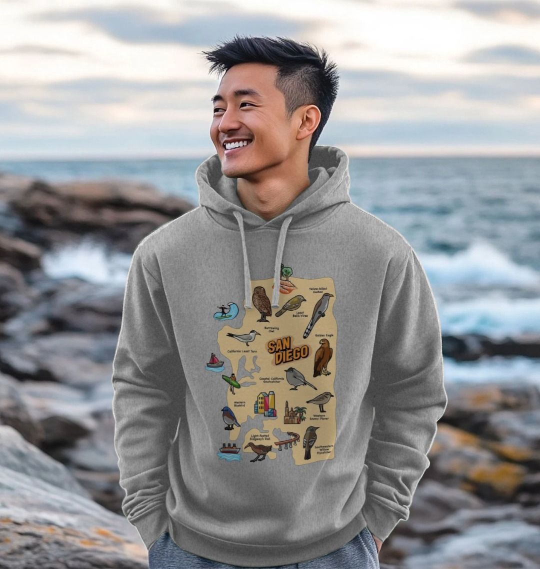 Socal Wings - Organic Cotton Men's Hoodie