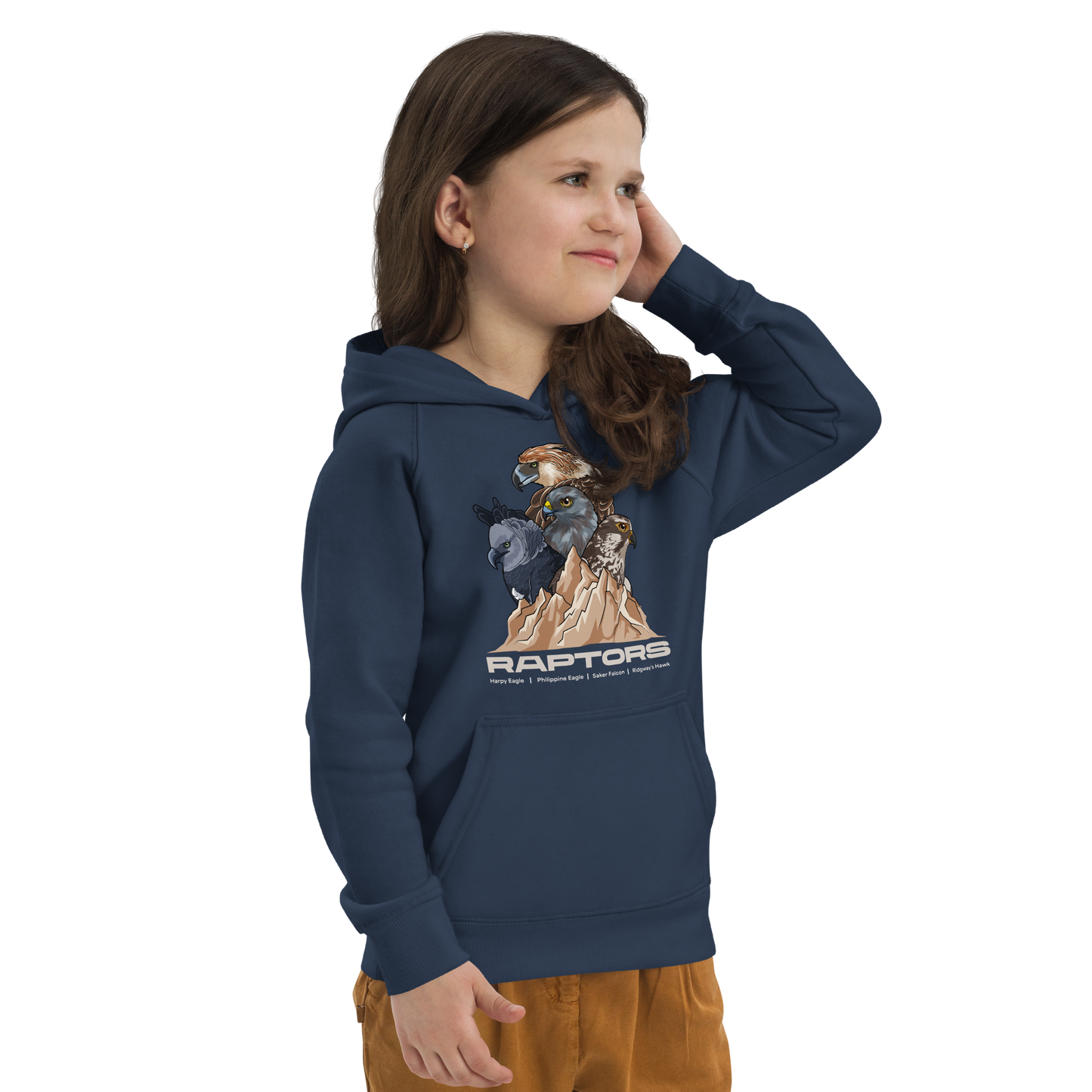 Endangered Raptors - Organic Cotton Kids Hoodie