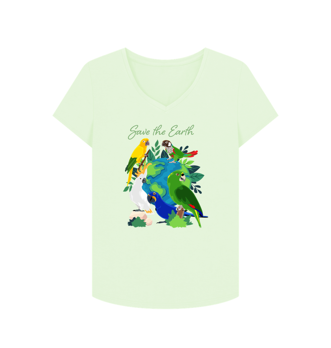 Earth Day - Organic Cotton V-Neck Women's T-shirt