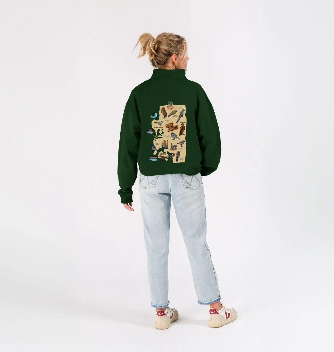 SoCal Wings - Organic Cotton Quarter-zip Unisex Sweatshirt