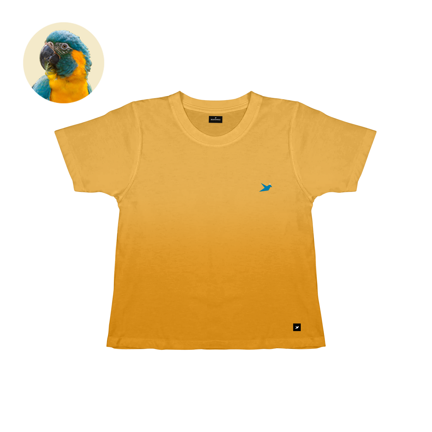 Blue-throated Macaw - Supima Cotton Unisex Kids T-Shirt - Beakwings
