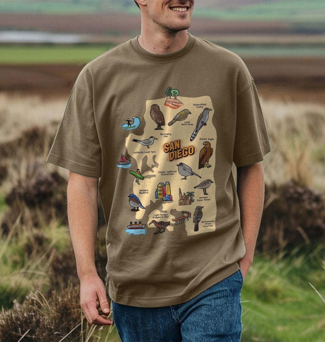 SoCal Wings - Organic Cotton Oversized Men's T-shirt