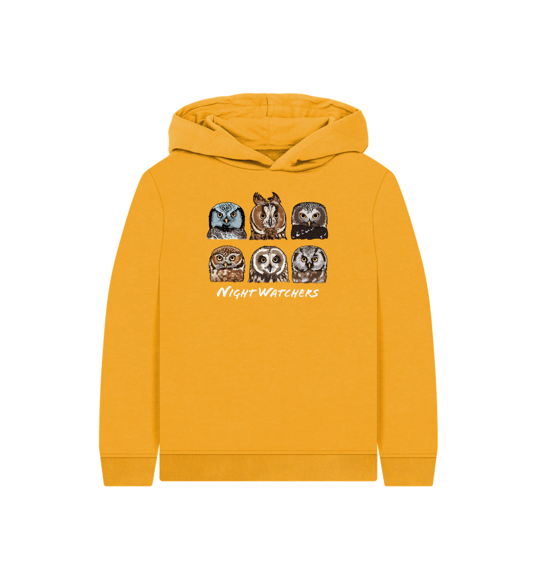 Mustard Printed Kids Hoodie