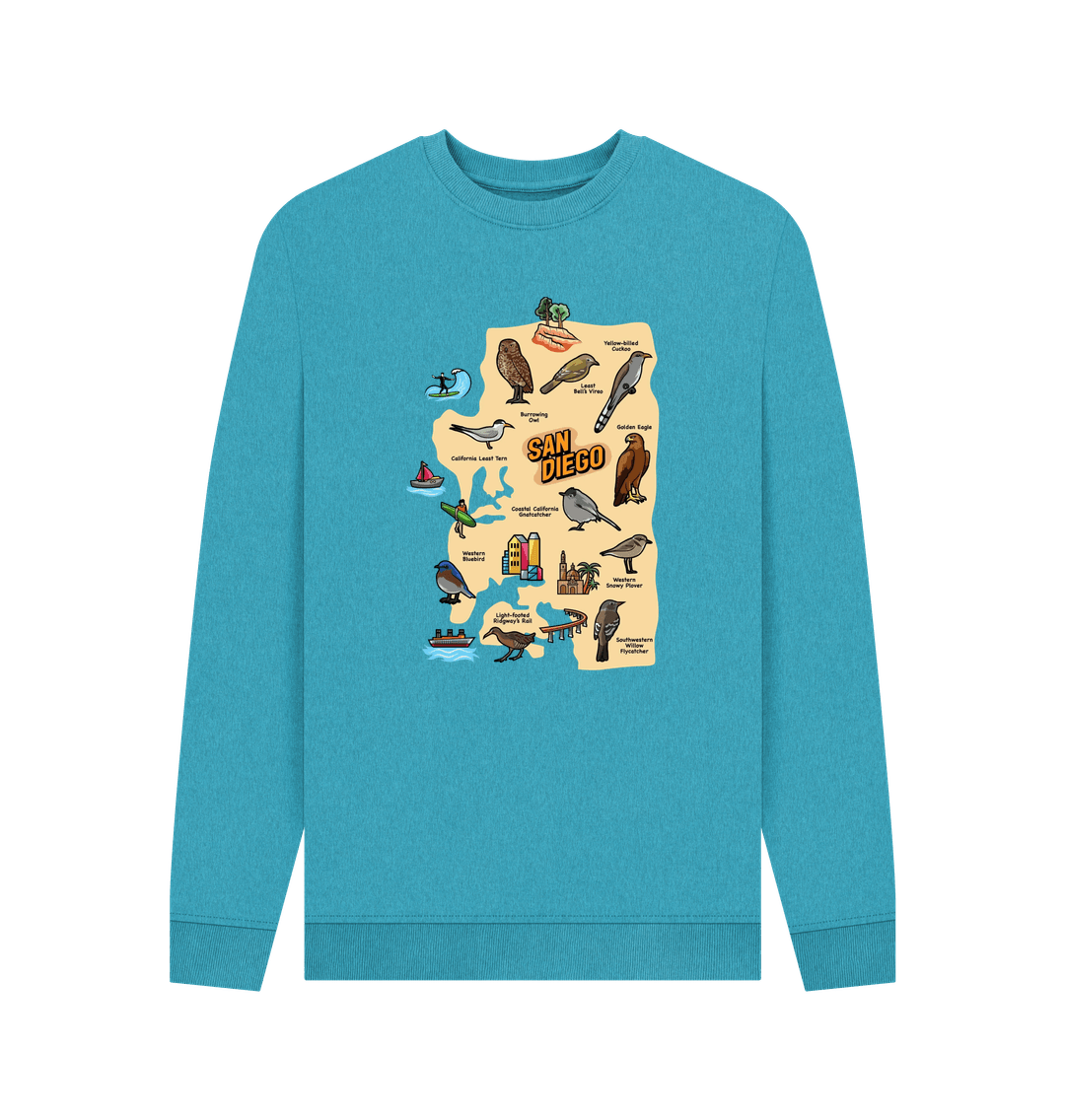 Ocean Blue Recycled Printed Sweater