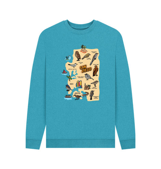 Ocean Blue Recycled Printed Sweater