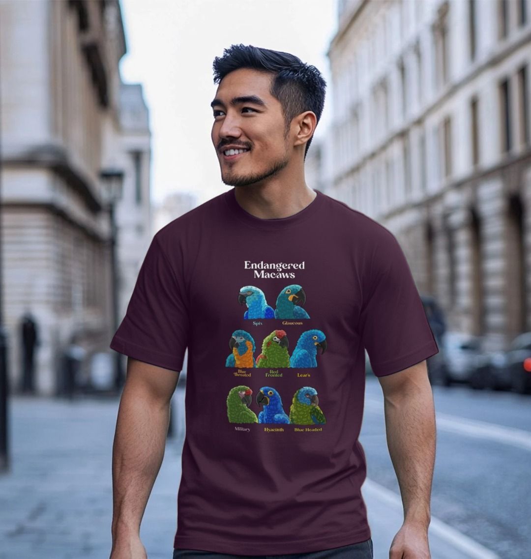 Endangered Macaws - Organic Cotton Unisex T-shirt