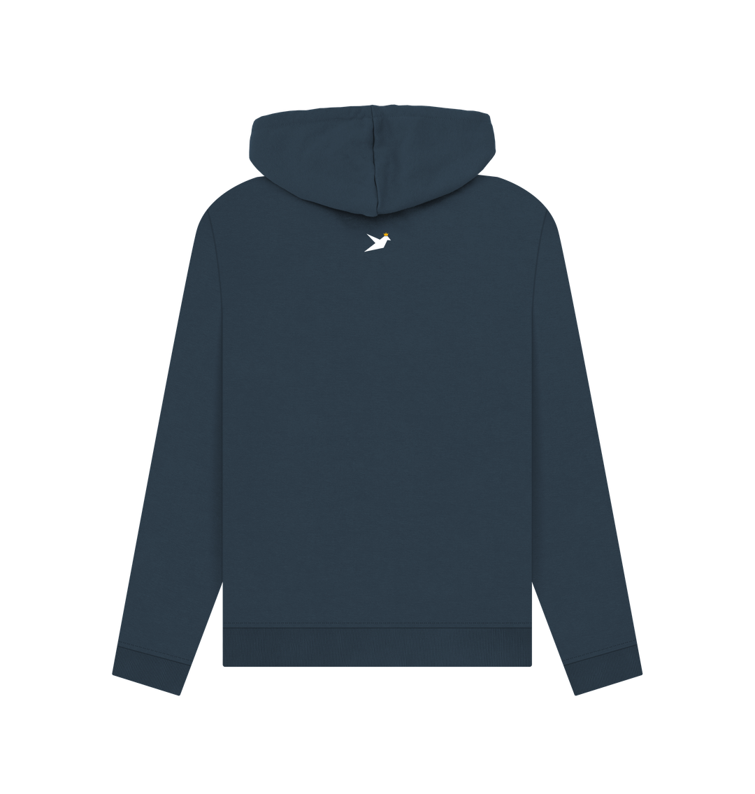 Navy Blue Printed Hoody