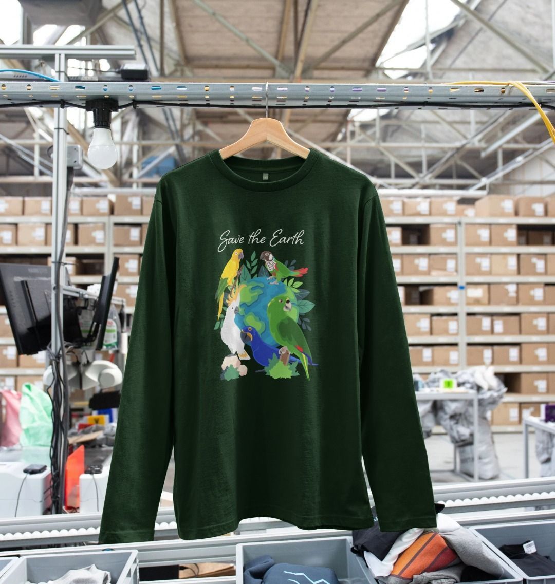 Earth Day - Organic Cotton Long Sleeve Men's T-shirt