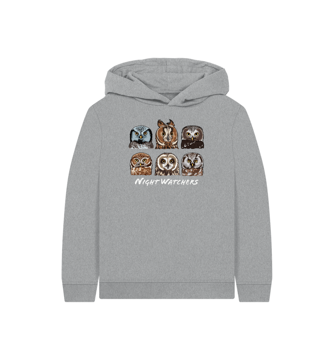 Athletic Grey Printed Kids Hoodie