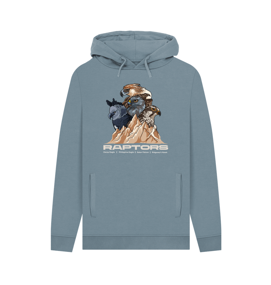 Stone Blue Printed Hoody