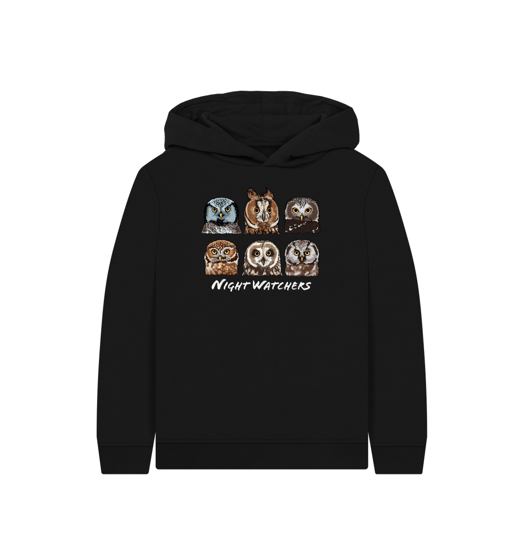 Black Printed Kids Hoodie