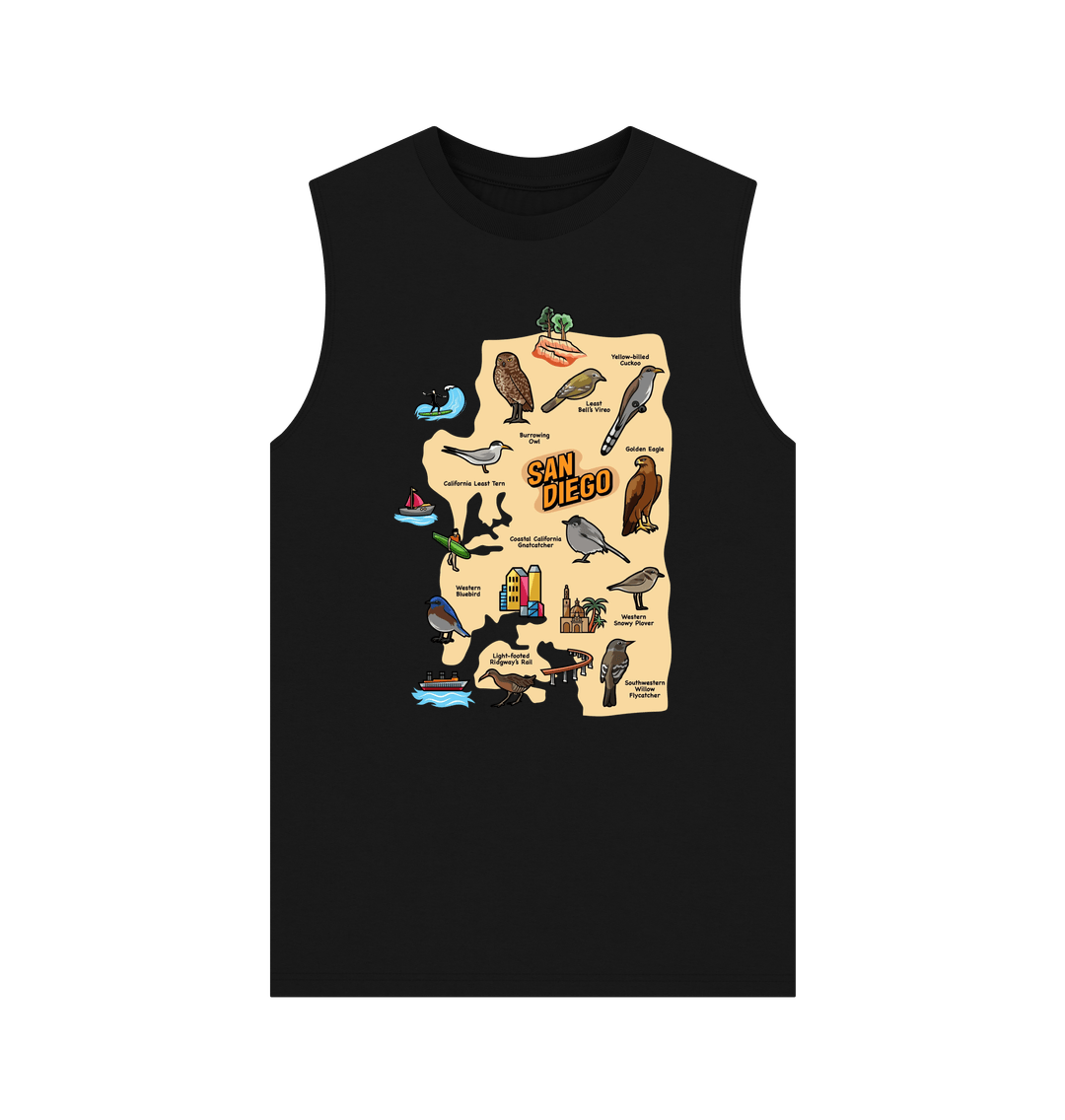 Black Socal Birds - Men's Organic Cotton Vest