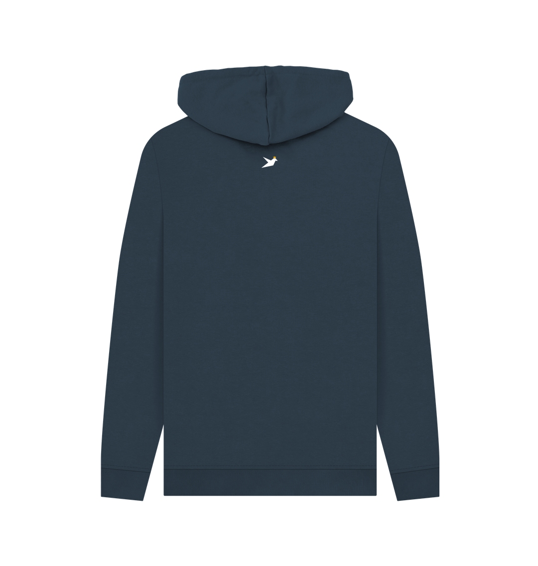 Navy Printed Hoody