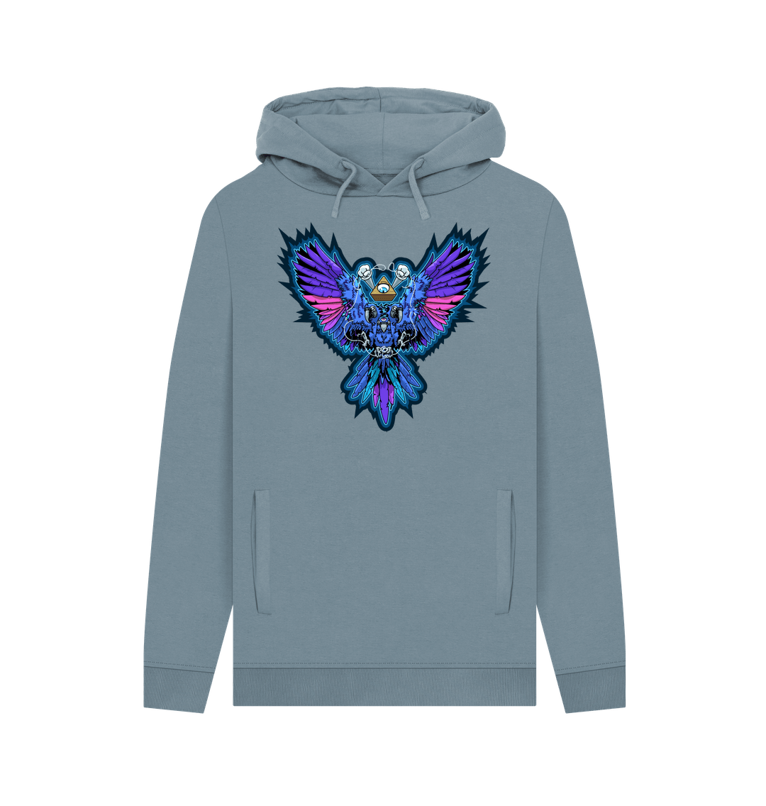 Stone Blue Printed Hoody