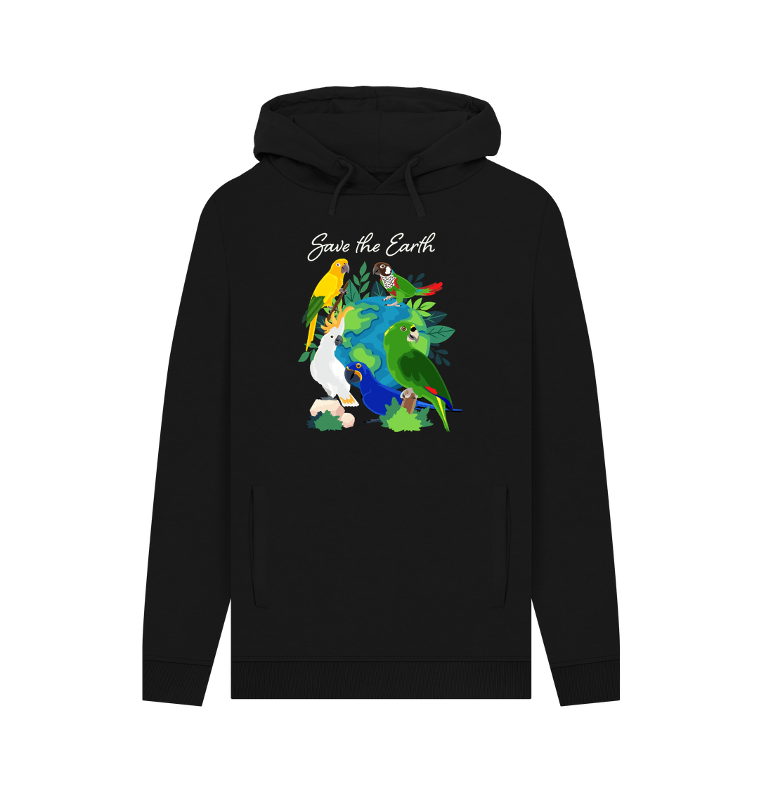 Black Printed Hoody