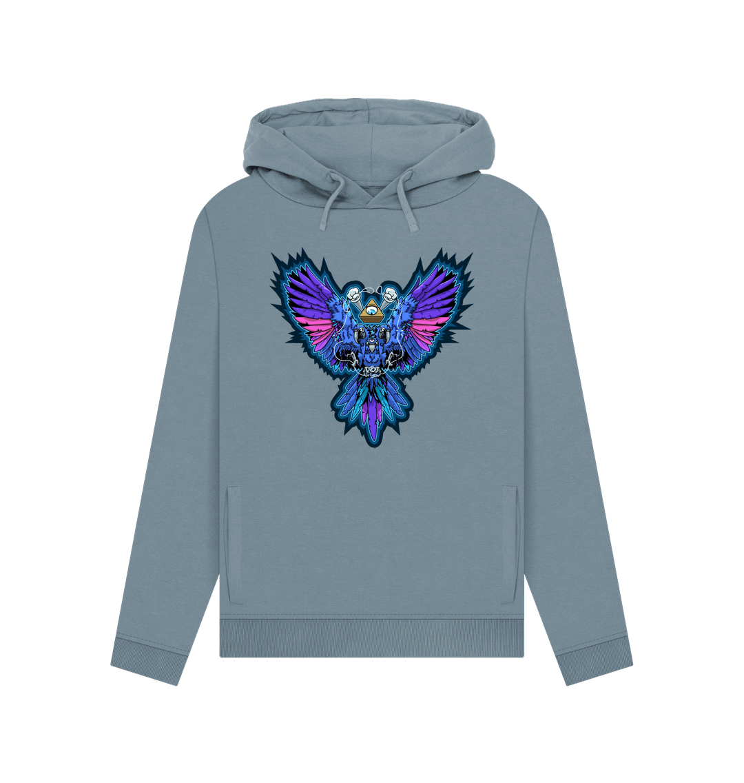 Stone Blue Printed Hoody