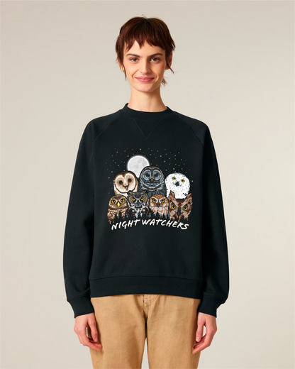 Owls of North America — Organic Cotton Blend Raglan Sweatshirt