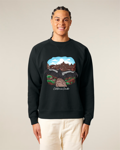 California Condor — Organic Cotton Blend Raglan Sweatshirt