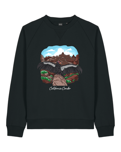 California Condor — Organic Cotton Blend Raglan Sweatshirt