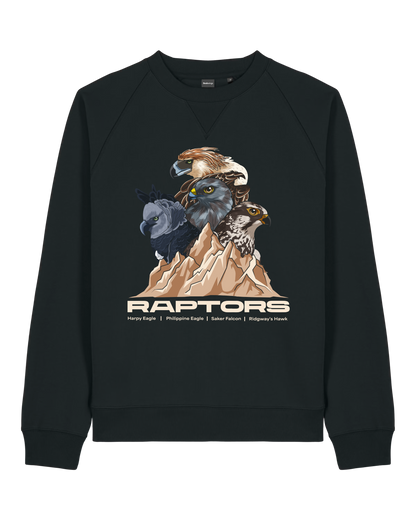 Endangered Raptors — Organic Cotton Blend Raglan Sweatshirt