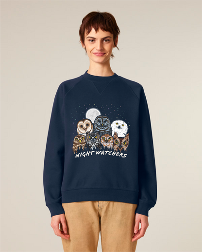 Owls of North America — Organic Cotton Blend Raglan Sweatshirt
