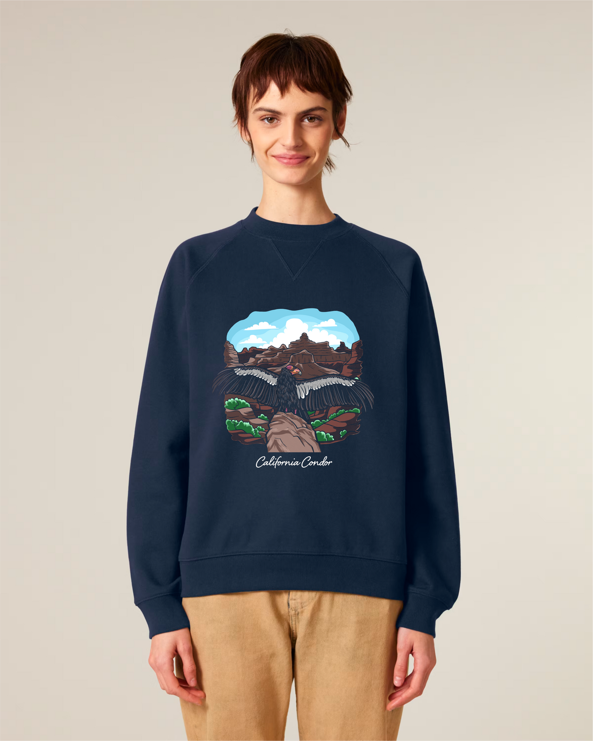 California Condor — Organic Cotton Blend Raglan Sweatshirt