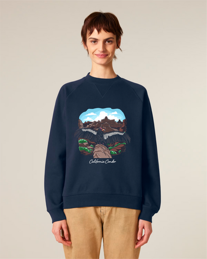 California Condor — Organic Cotton Blend Raglan Sweatshirt