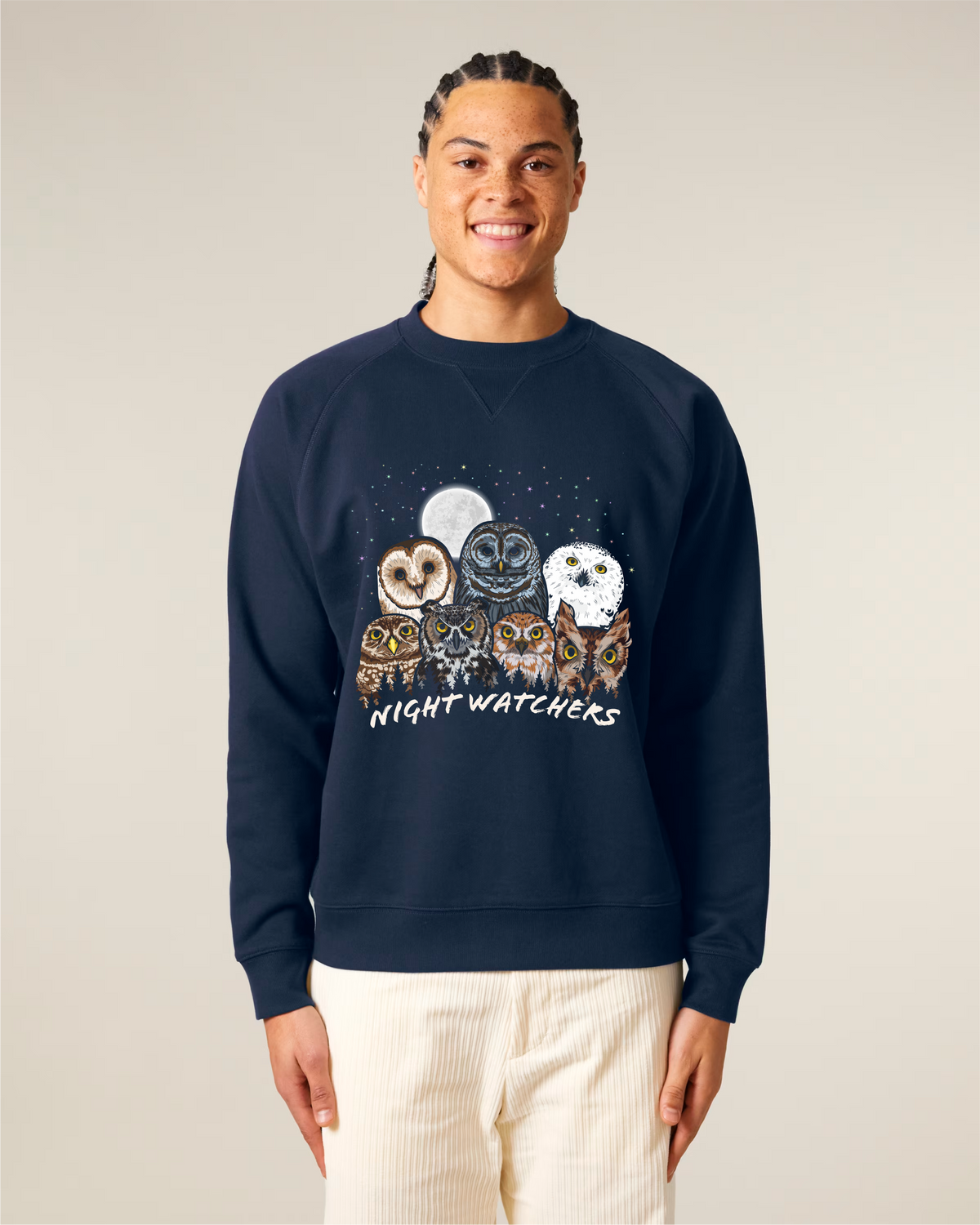 Owls of North America — Organic Cotton Blend Raglan Sweatshirt