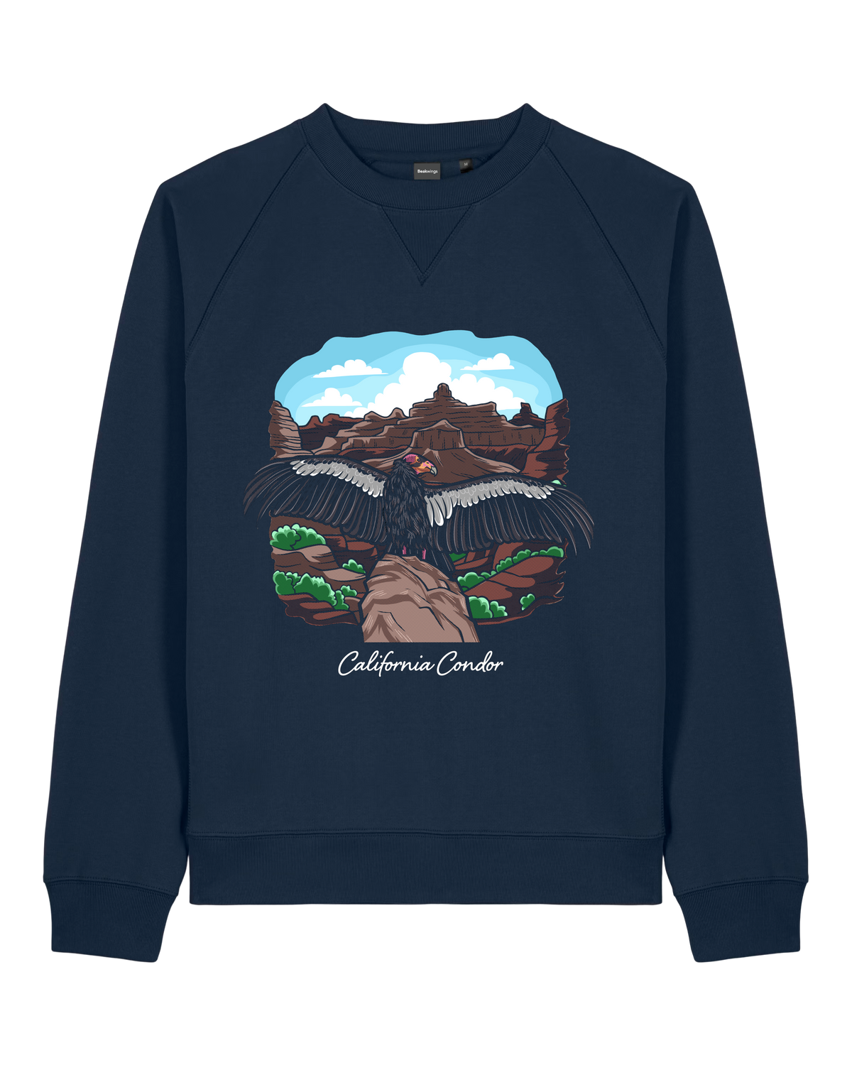 California Condor — Organic Cotton Blend Raglan Sweatshirt