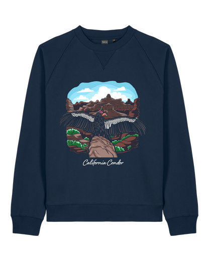 California Condor — Organic Cotton Blend Raglan Sweatshirt