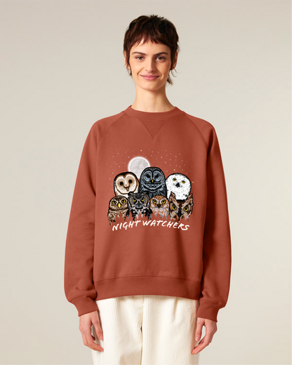 Owls of North America — Organic Cotton Blend Raglan Sweatshirt