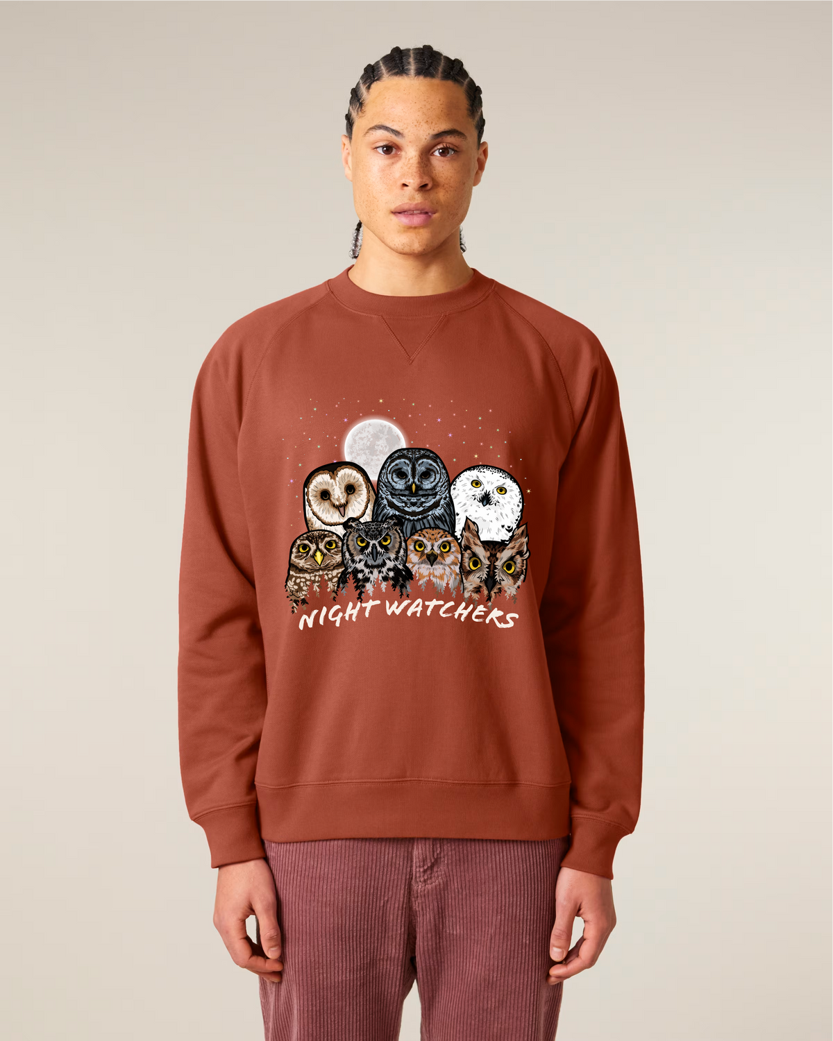 Owls of North America — Organic Cotton Blend Raglan Sweatshirt