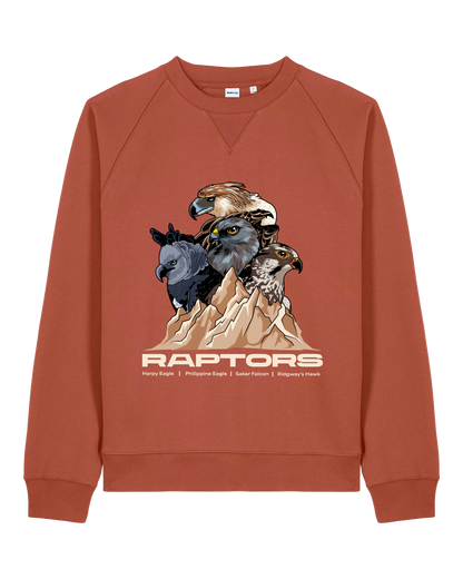 Endangered Raptors — Organic Cotton Blend Raglan Sweatshirt