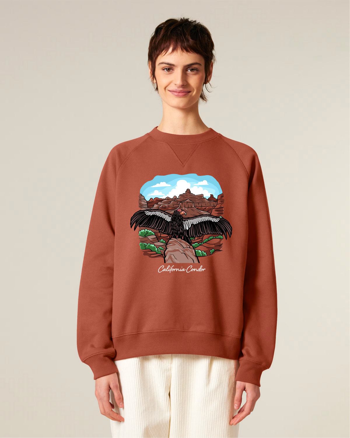 California Condor — Organic Cotton Blend Raglan Sweatshirt