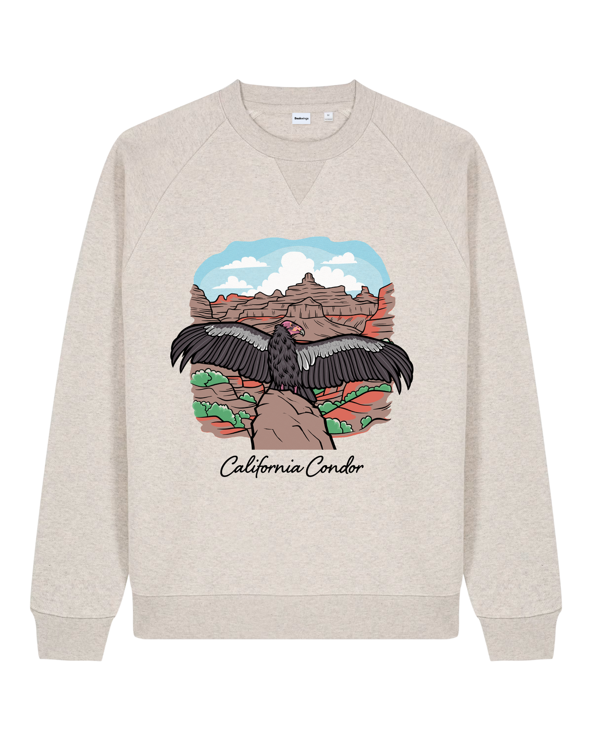 California Condor — Organic Cotton Blend Raglan Sweatshirt