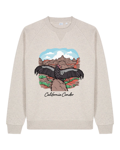 California Condor — Organic Cotton Blend Raglan Sweatshirt