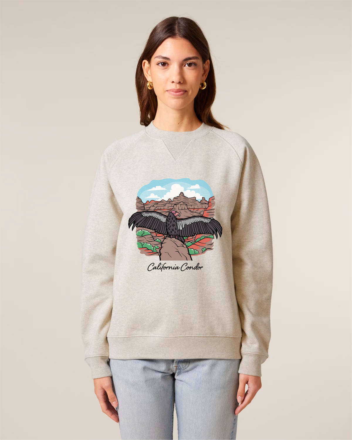 California Condor — Organic Cotton Blend Raglan Sweatshirt
