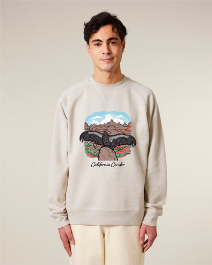 California Condor — Organic Cotton Blend Raglan Sweatshirt