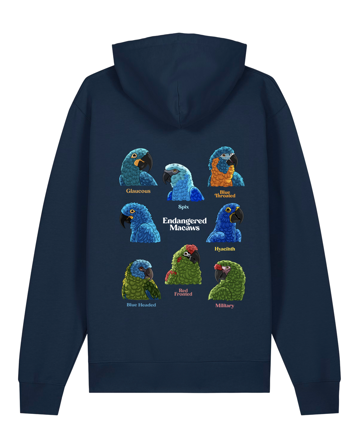 Endangered Macaws — Organic Cotton Blend Hoodie