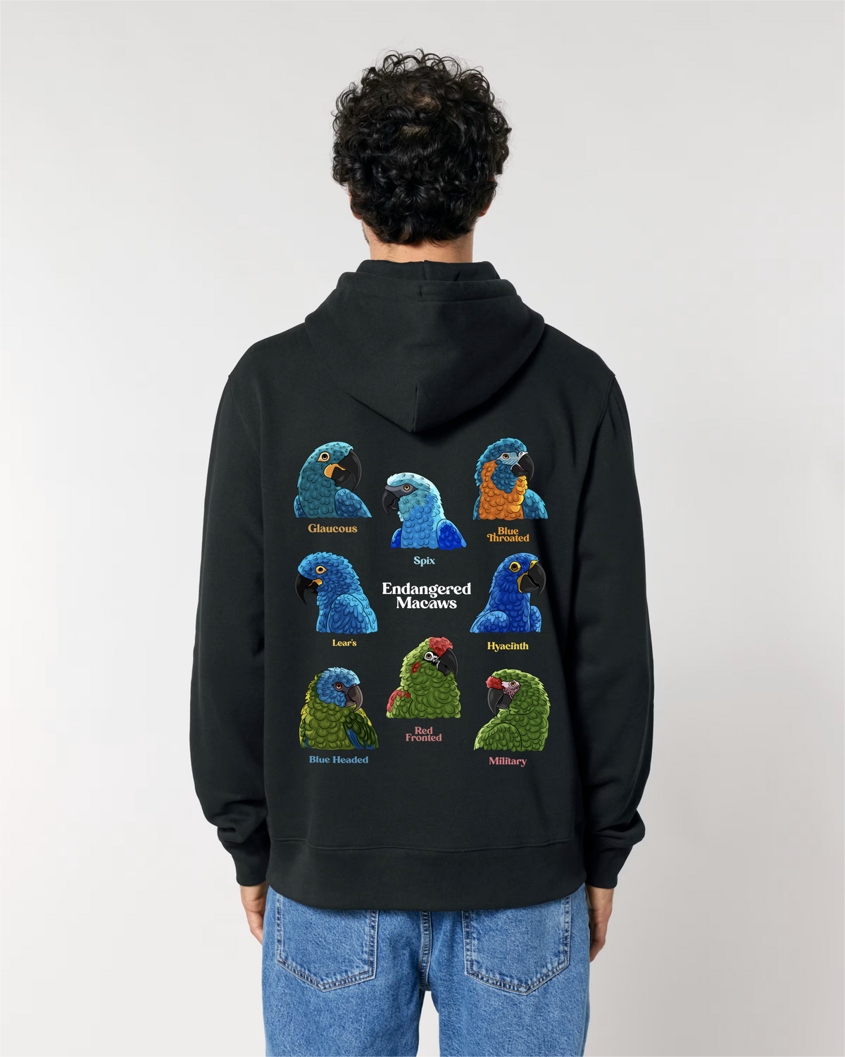 Endangered Macaws — Organic Cotton Blend Hoodie