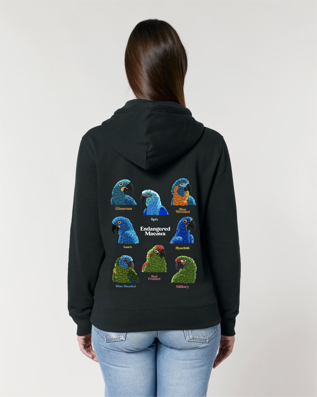 Endangered Macaws — Organic Cotton Blend Hoodie