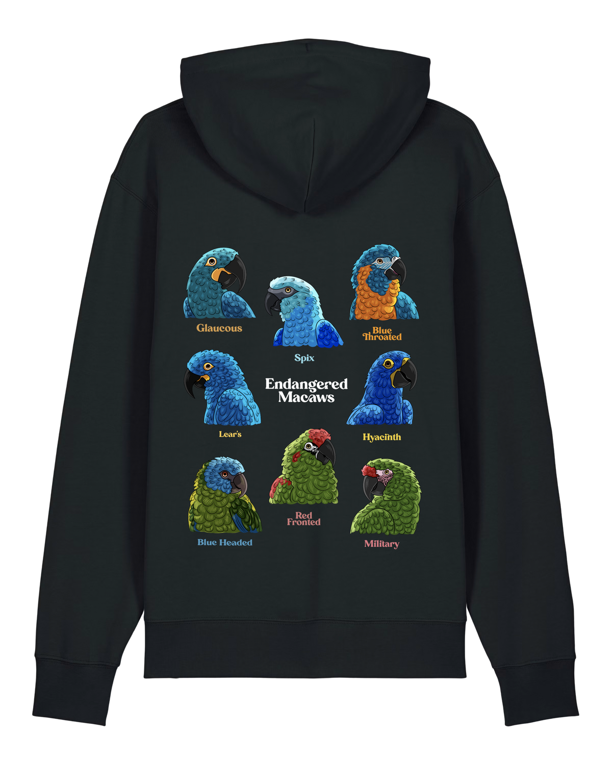 Endangered Macaws — Organic Cotton Blend Hoodie