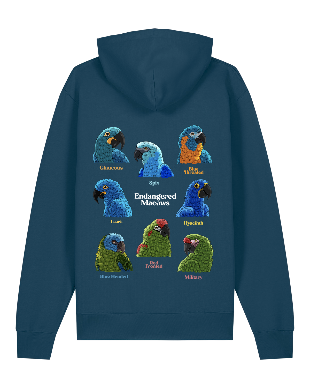 Endangered Macaws — Organic Cotton Blend Hoodie